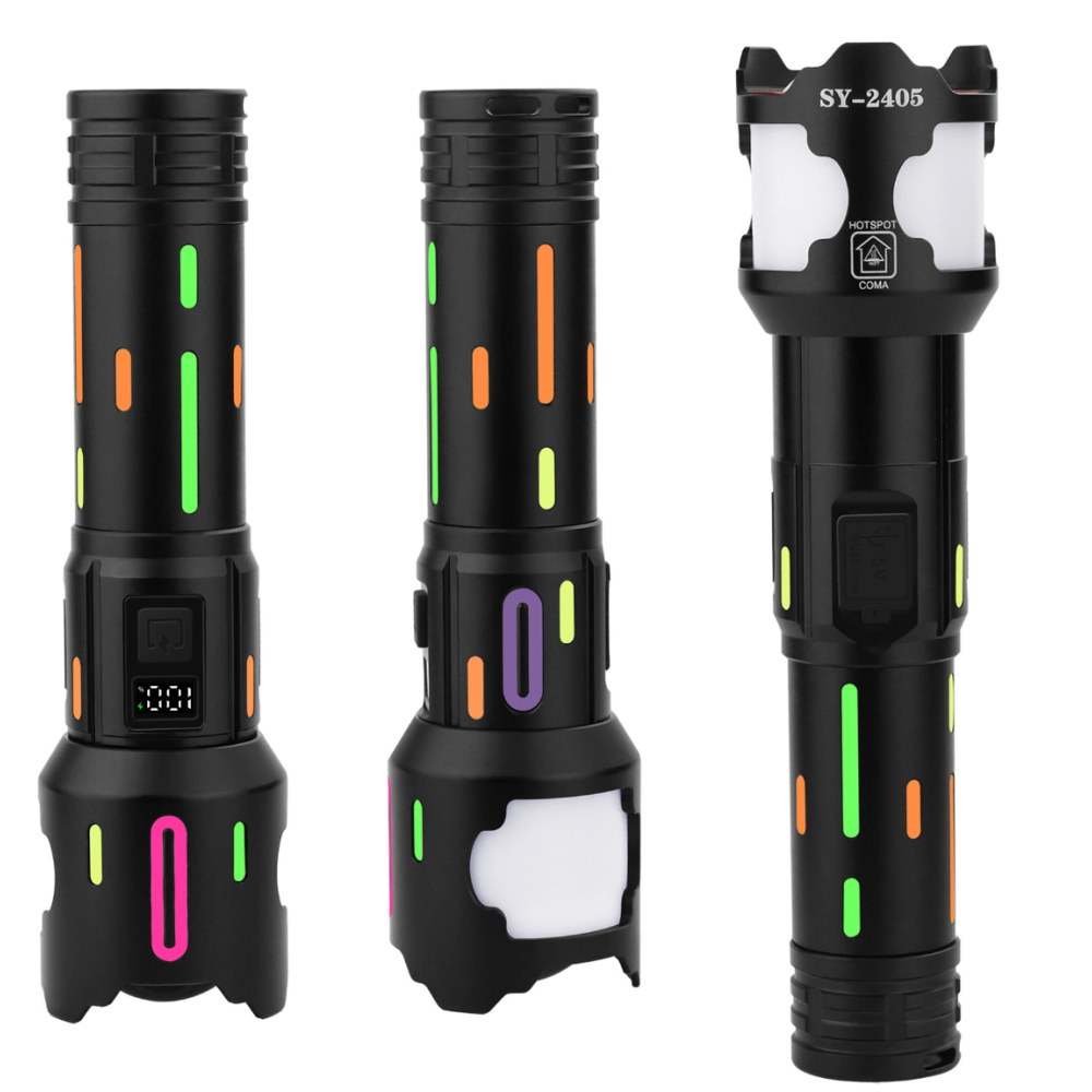 Ручний ліхтар BL-2405-TG, 1x26650, power bank, індикація заряду, ЗУ Type-C, zoom