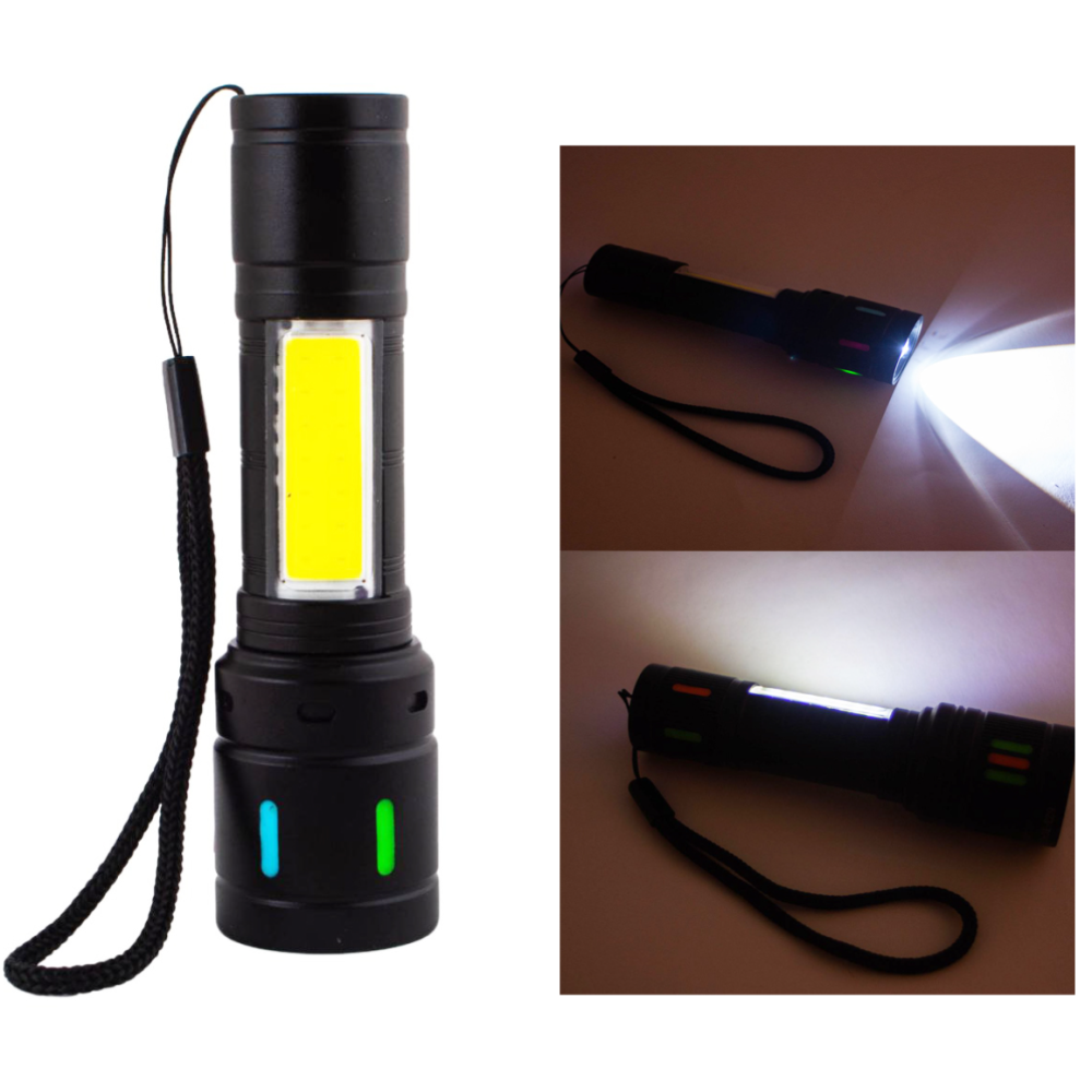 Ручний ліхтар BL-627-TG+COB, Li-Ion акумулятор, індикація заряду, ЗУ Type-C, зум