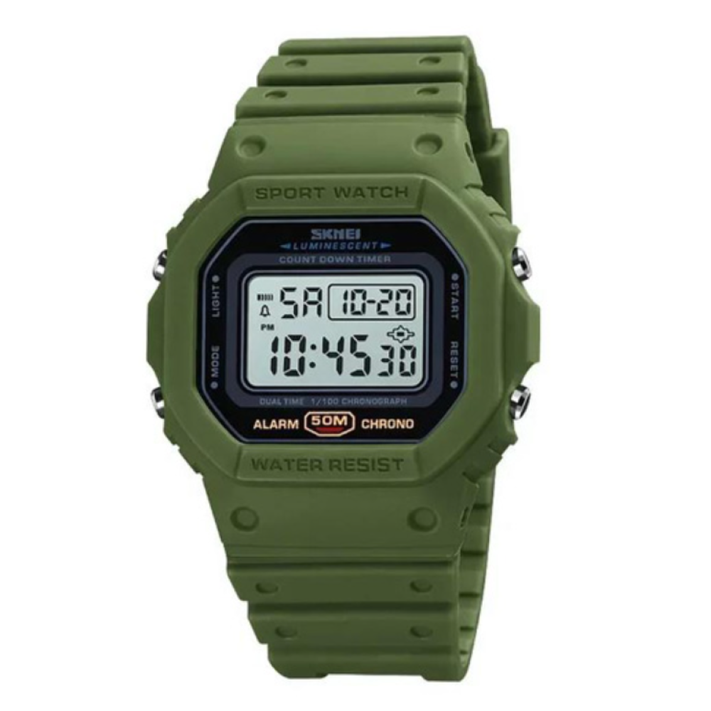 Наручні годинники SKMEI 1628AGWT, ARMY GREEN-WHITE, 10255