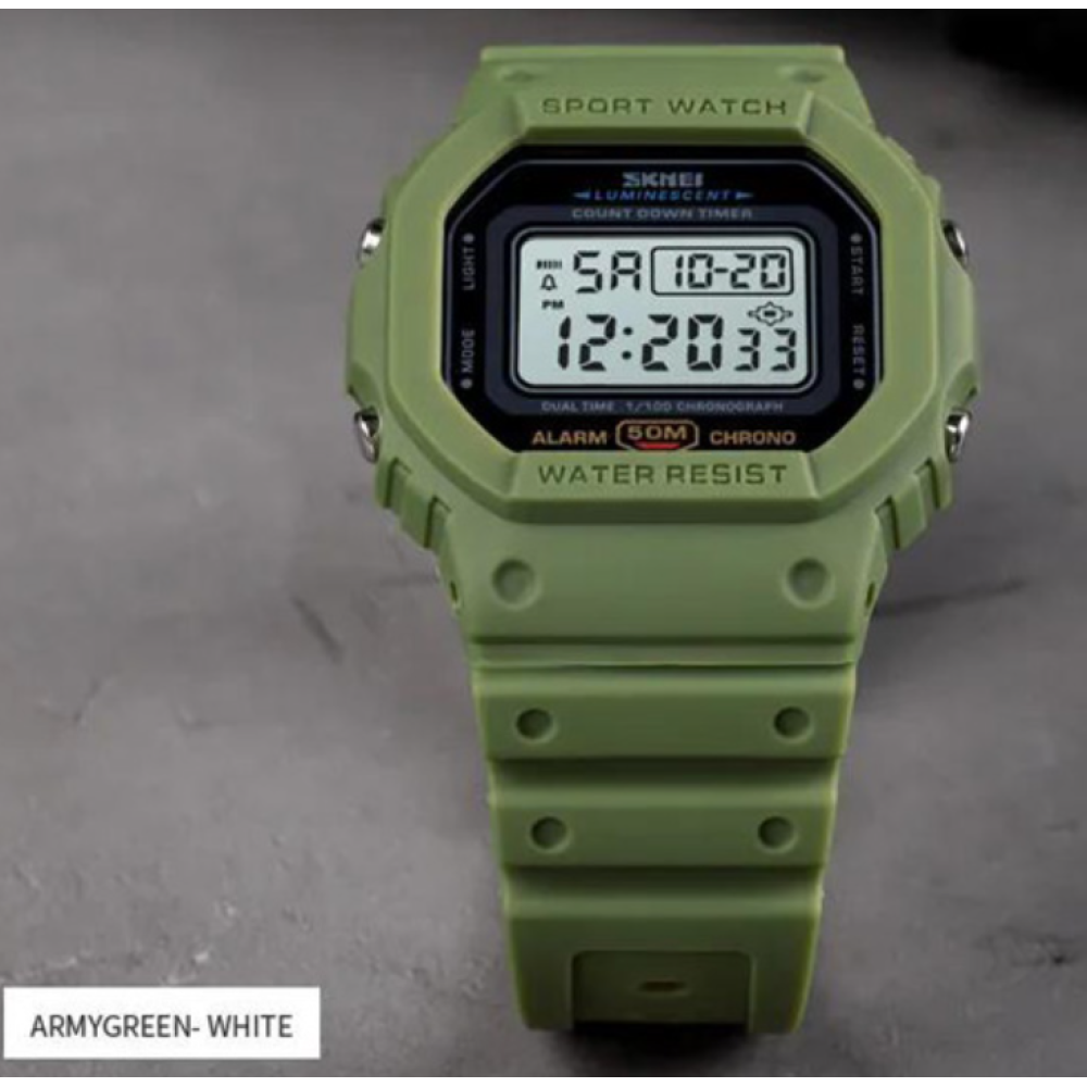 Наручні годинники SKMEI 1628AGWT, ARMY GREEN-WHITE, 10255