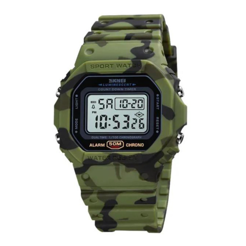 Годинники наручні SKMEI 1628CMGN, CAMO GREEN, 10258