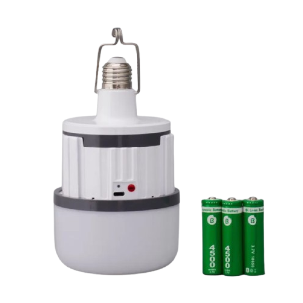 Лампа кемпінгова в цоколі BL-699, PL-40W E27, 40W, 3*18650, AC/DC, з гачком, Type-C