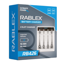 Зарядний пристрій Rablex RB426, 4xAA, AAA, 2A, Type-c