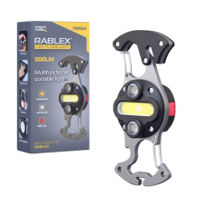 Ліхтар для кемпінгу Rablex RB564, Білий, Жовтий, Червоний, мультитул, Li-Ion акум., магніт, карабін