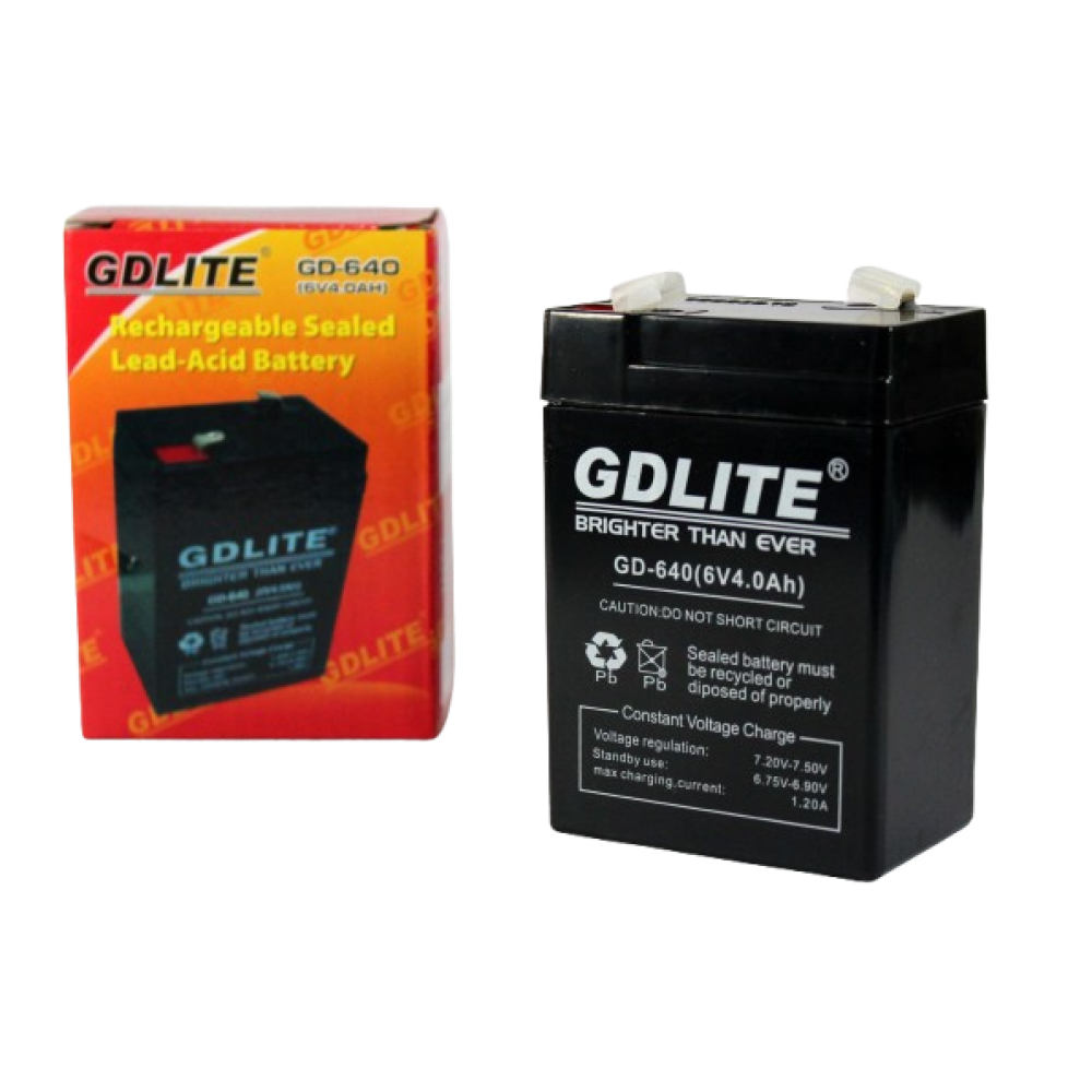 Акумулятор GDLITE 6V GD-640-4.0Ah, 2375, Свинцево-кислотний (SLA)