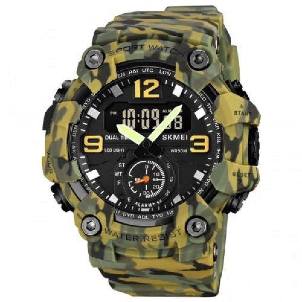 Годинники наручні SKMEI 1965CMGN, CAMO GREEN, 9778