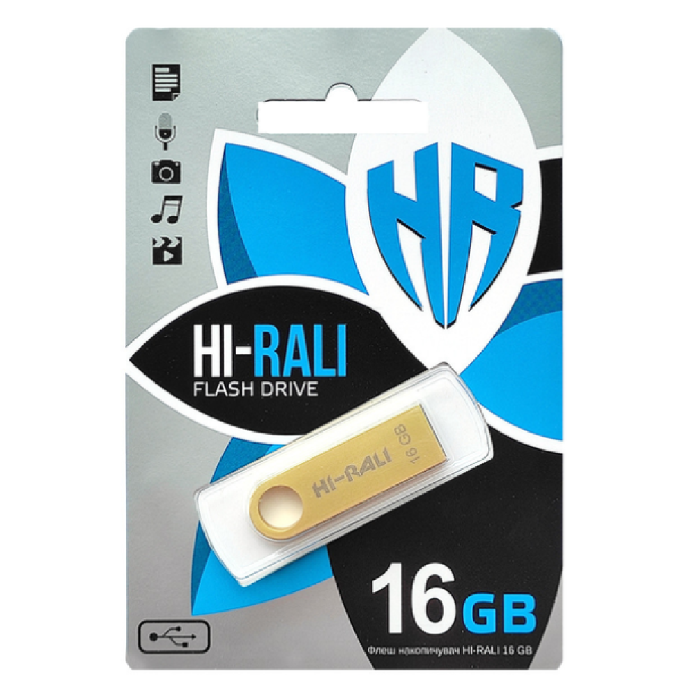 USB флеш накопичувач Hi-Rali 16GB/ HI-16GBSHGD (Гарантія 3 роки)