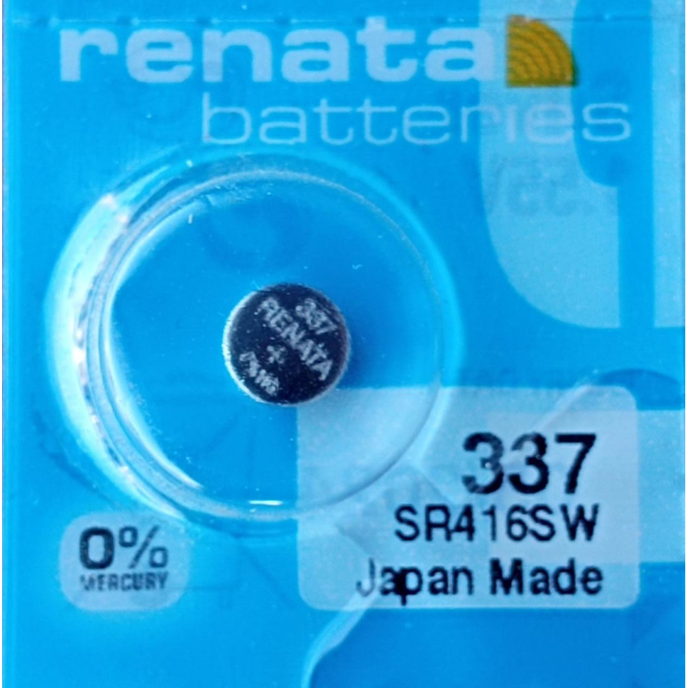 Батарейки-таблетки Renata 337 / SR416 / 10 шт. на блістері