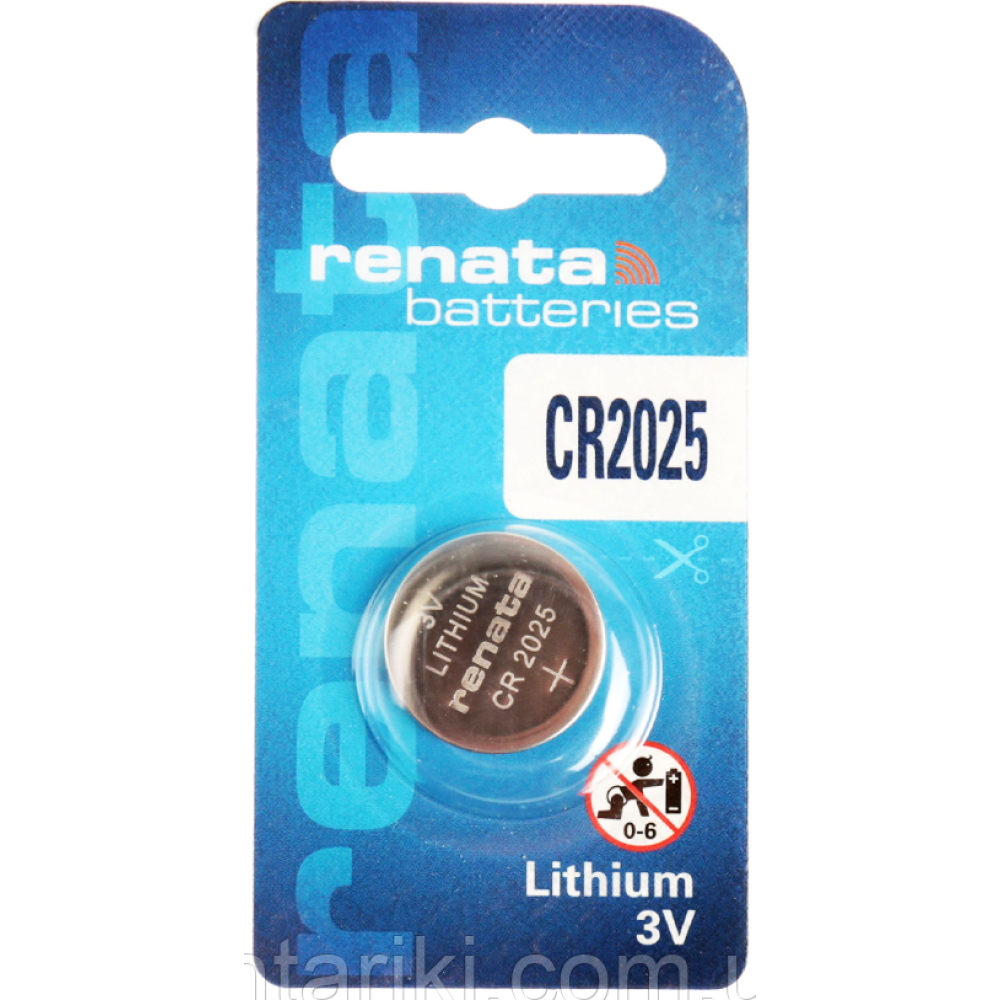 Батарейки-таблетки Renata CR2025 / 3V блістер 1шт.