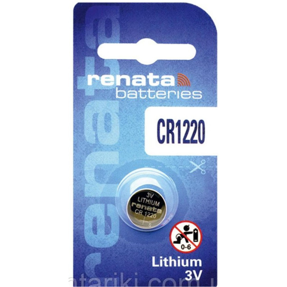 Батарейки-таблетки Renata CR1220 / 3V / 1 шт. на блістері