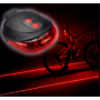 Велосипедний задній фонарик мигалка на батарейках BL-118 BIKE LIGHT+LASER / 2064
