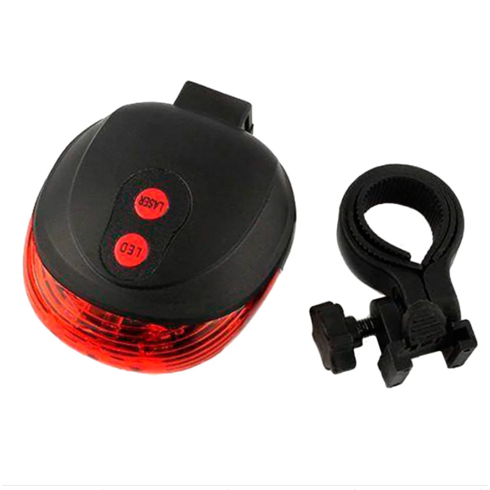Велосипедний задній фонарик мигалка на батарейках BL-118 BIKE LIGHT+LASER / 2064