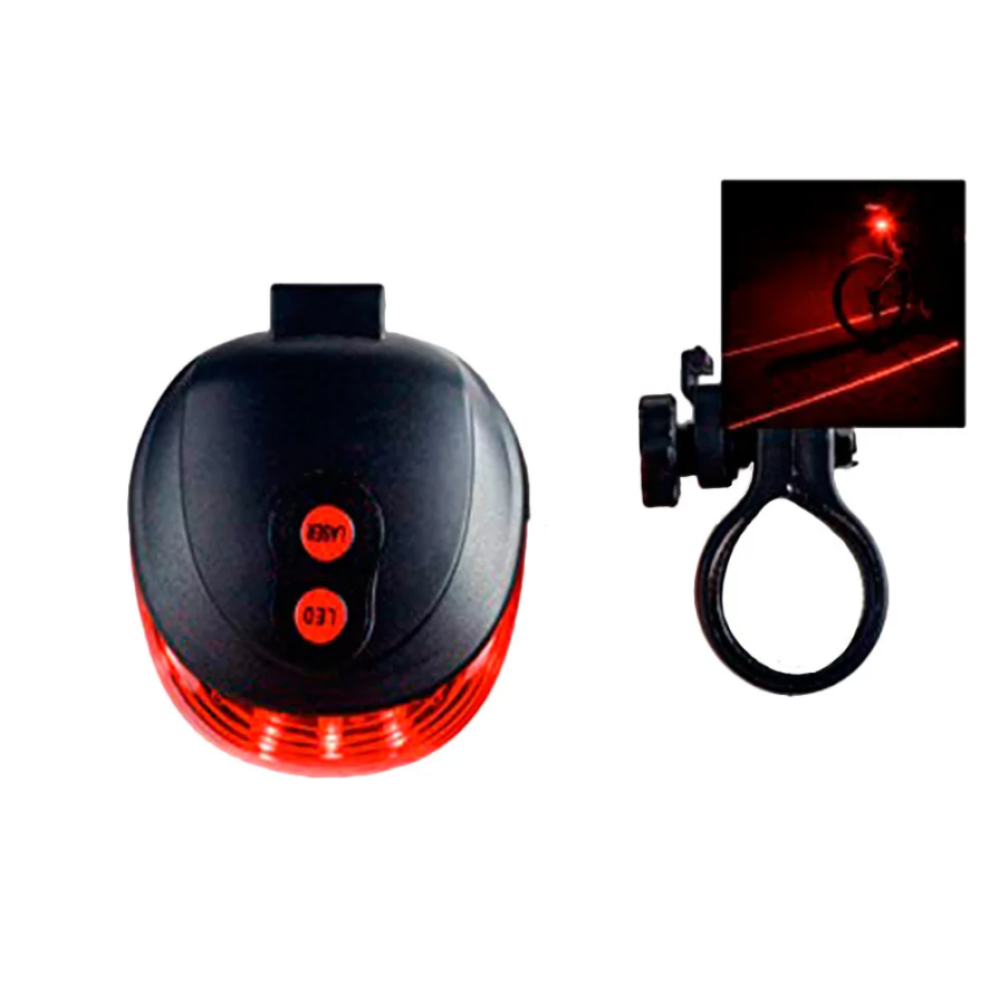 Велосипедний задній фонарик мигалка на батарейках BL-118 BIKE LIGHT+LASER / 2064