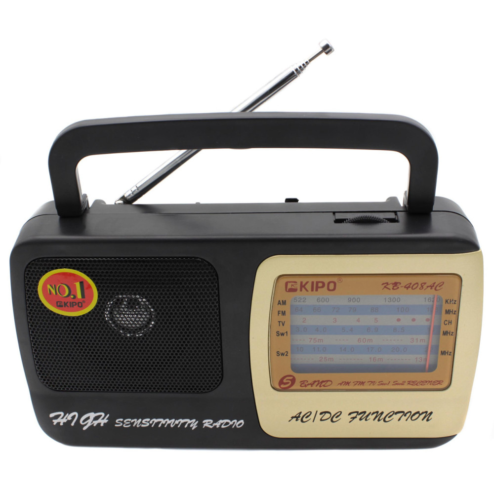 Радіоприймач кипо Kipo KB-408AC, AM/FM/TV/SW1.5W2 перший сорт