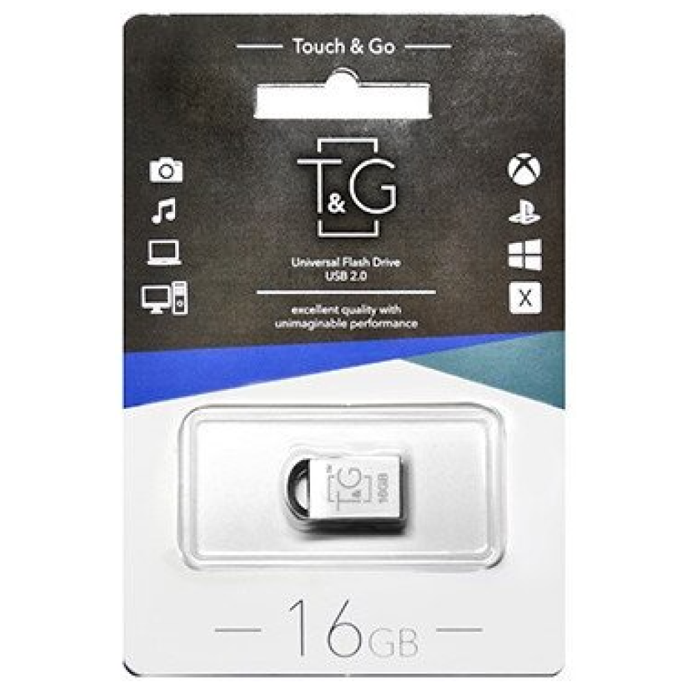 USB флеш накопичувач T&G метал серія 16GB/ TG107 (Гарантія 3 роки)