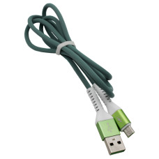 Кабель USB тканинний кольоровий 1м microUSB