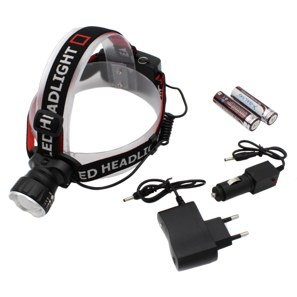 Налобний ліхтар Bailong BL-T20-P90, 2х18650, P90 LED, Zoom, 7470