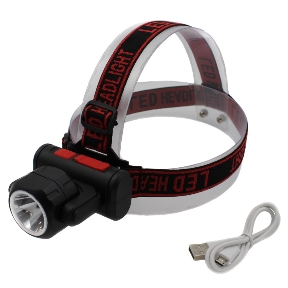 Налобний ліхтар Bailong BL-2001, 4SMD+XPE, акумулятор, micro USB, 7469