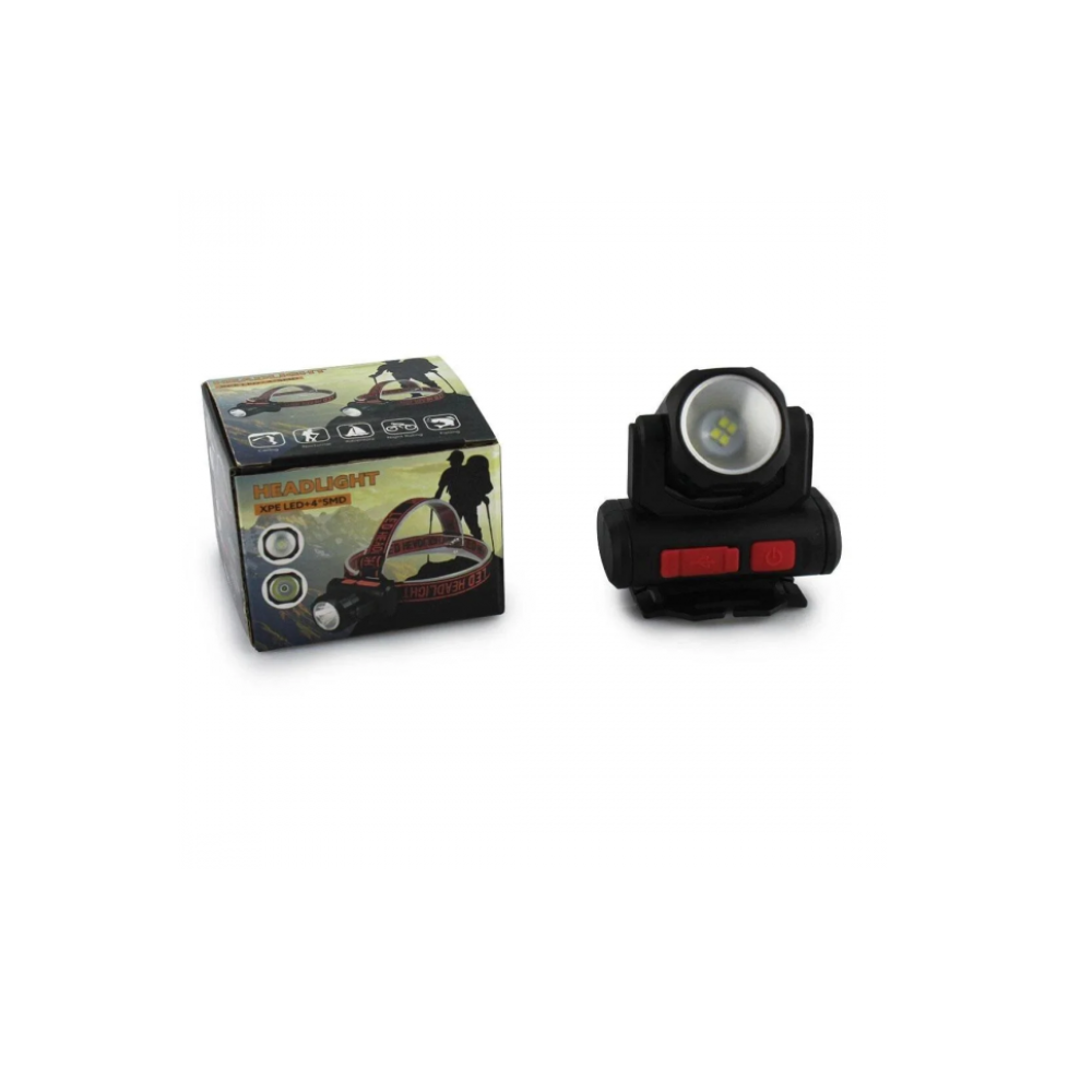 Налобний ліхтар Bailong BL-2001, 4SMD+XPE, акумулятор, micro USB, 7469