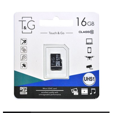 Карта пам'яті microSDHC T&G (UHS-1) 16GBSD клас 10 (без адаптера) (Гарантія 3 роки)