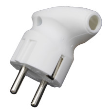 Електровилка Neomax кутова біла С/З 16A Євро (NX1005)