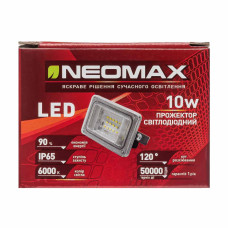 Прожектор Світлодіодний NeoMax 10W LED IP65 6000K (9см*6см)