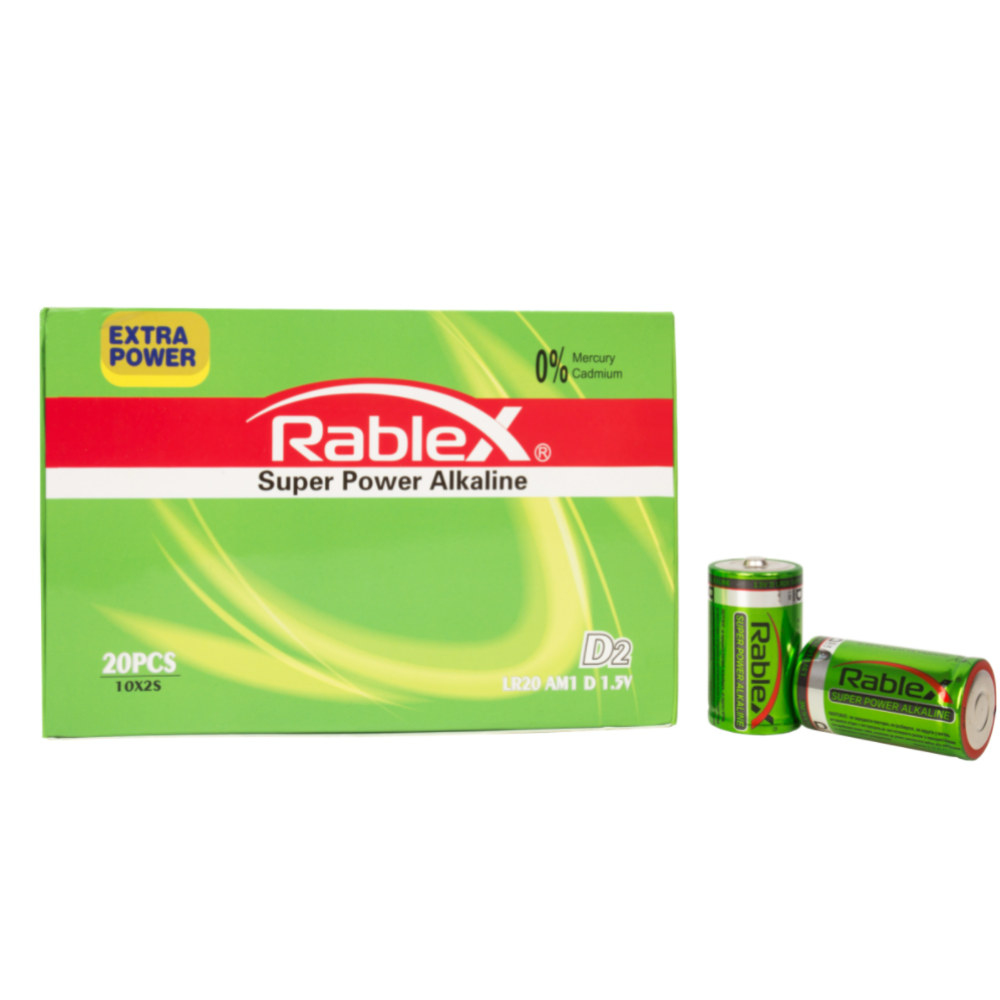 Батарейка Rablex LR20 D 1.5V / Алкалінова