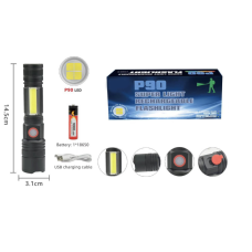 Ручний ліхтар Police RB244, P90 LED, microUSB, Бокове підсвічування, Zoom