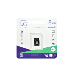 Карта пам'яті microSDHC T&G (UHS-1) 8GBSD class 10 (без адаптера) (Гарантія 3 роки)