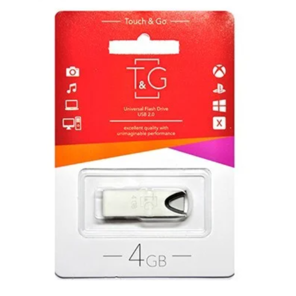 USB флеш накопичувач T&G метал серія 4GB/ TG117 (Гарантія 3 роки)