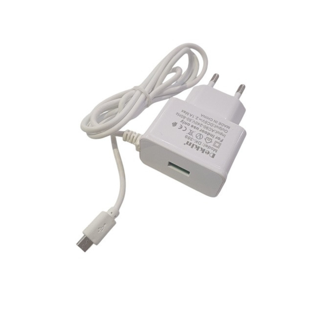 Мережева зарядна пристрій Dekkin DK-389 MicroUSB DC5V-2.0 A / USB x 1
