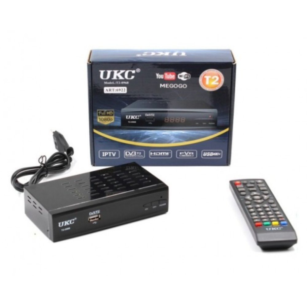 ТВ-приймач тюнер DVB-T2 0968 метал /wifi / 6922