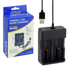 Зарядний пристрій для акумуляторів 2x18650 / від USB / Li-ion Charger MS-5D82A