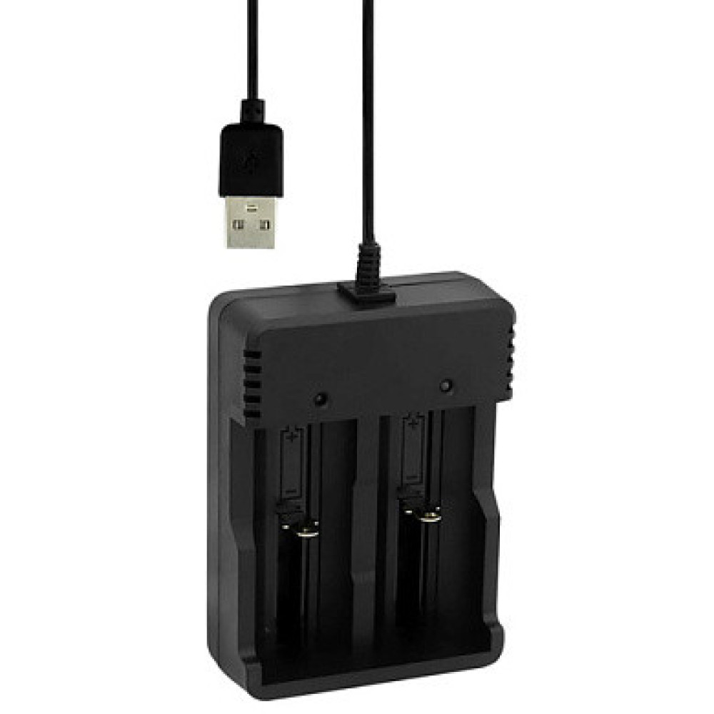 Зарядний пристрій для акумуляторів 2x18650 / від USB / Li-ion Charger MS-5D82A