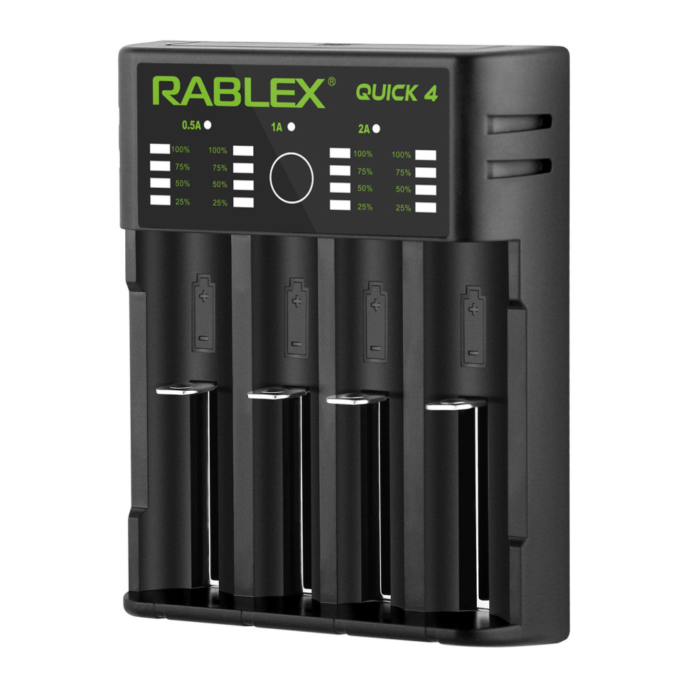 Зарядний пристрій Rablex RB404 4x18650 та ін. / від USB /
