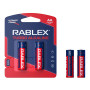 Батарейка Rablex LR6/AA/2шт/TURBO / Алкалінова / БЛИСТЕР Батарейка Rablex LR6/AA/2шт/TURBO / Алкалінова / БЛИСТЕР