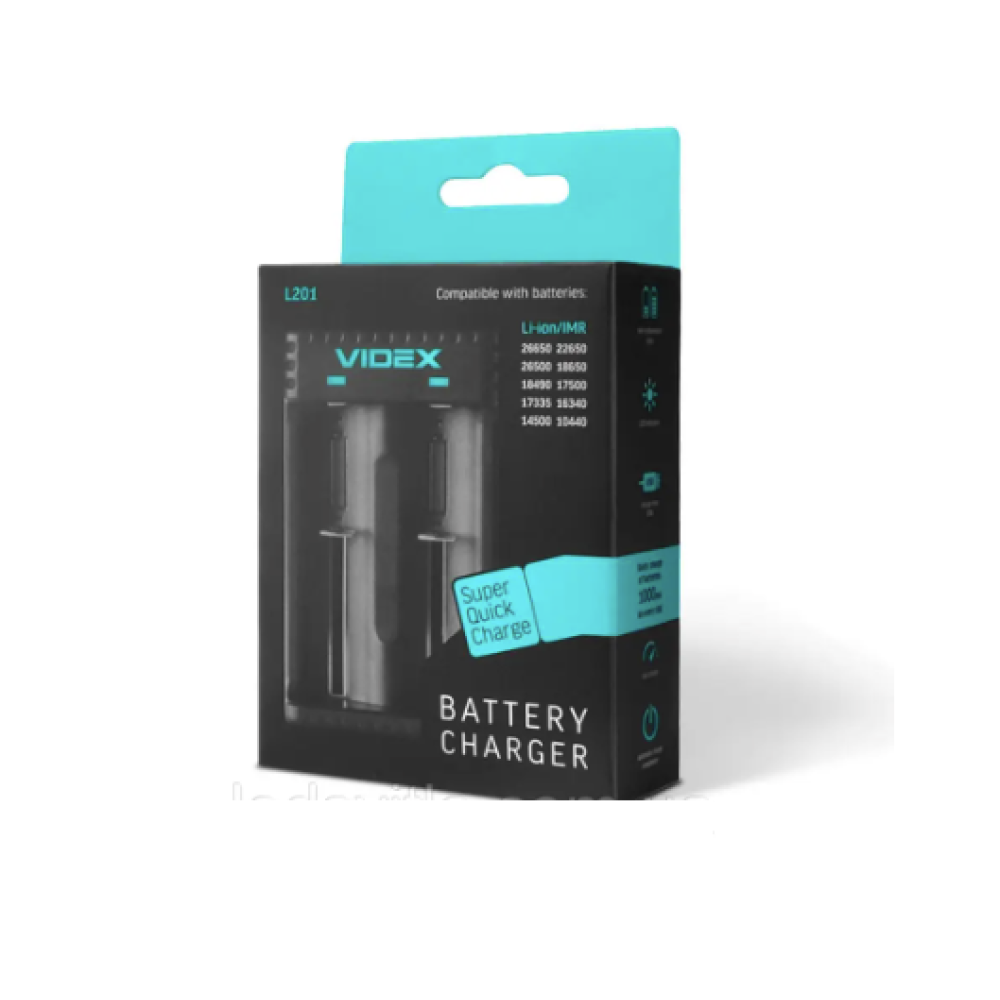 Зарядний пристрій 2x18650 і ін. / від USB / Videx L201