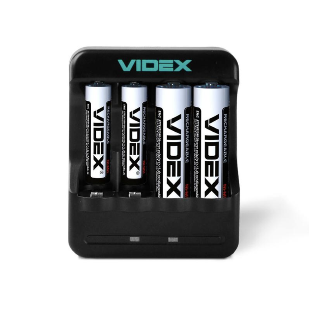 Зарядний пристрій 4x18650 / від USB / Videx N401