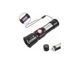 Ручний ліхтар SY-1903C-P50+SMD+RGB, Li-Ion акум. ЗУ USB, зум