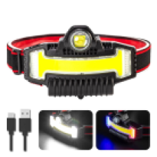 Налобний фонар Bailong BL-W685-LTS+COB, Білий, RGB, Li-Ion акум., ЗУ Type-C, Box