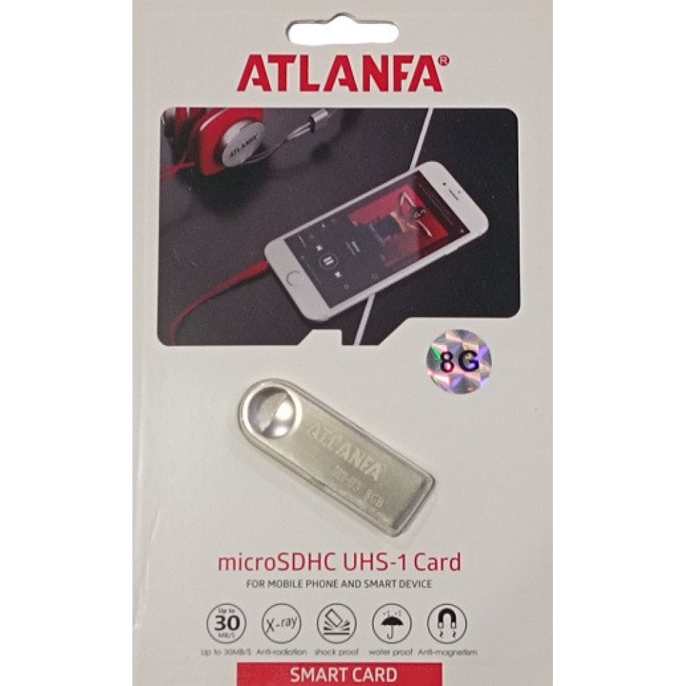 Флешка Atlanfa 8GB AT-U3. Гарантія 1 рік