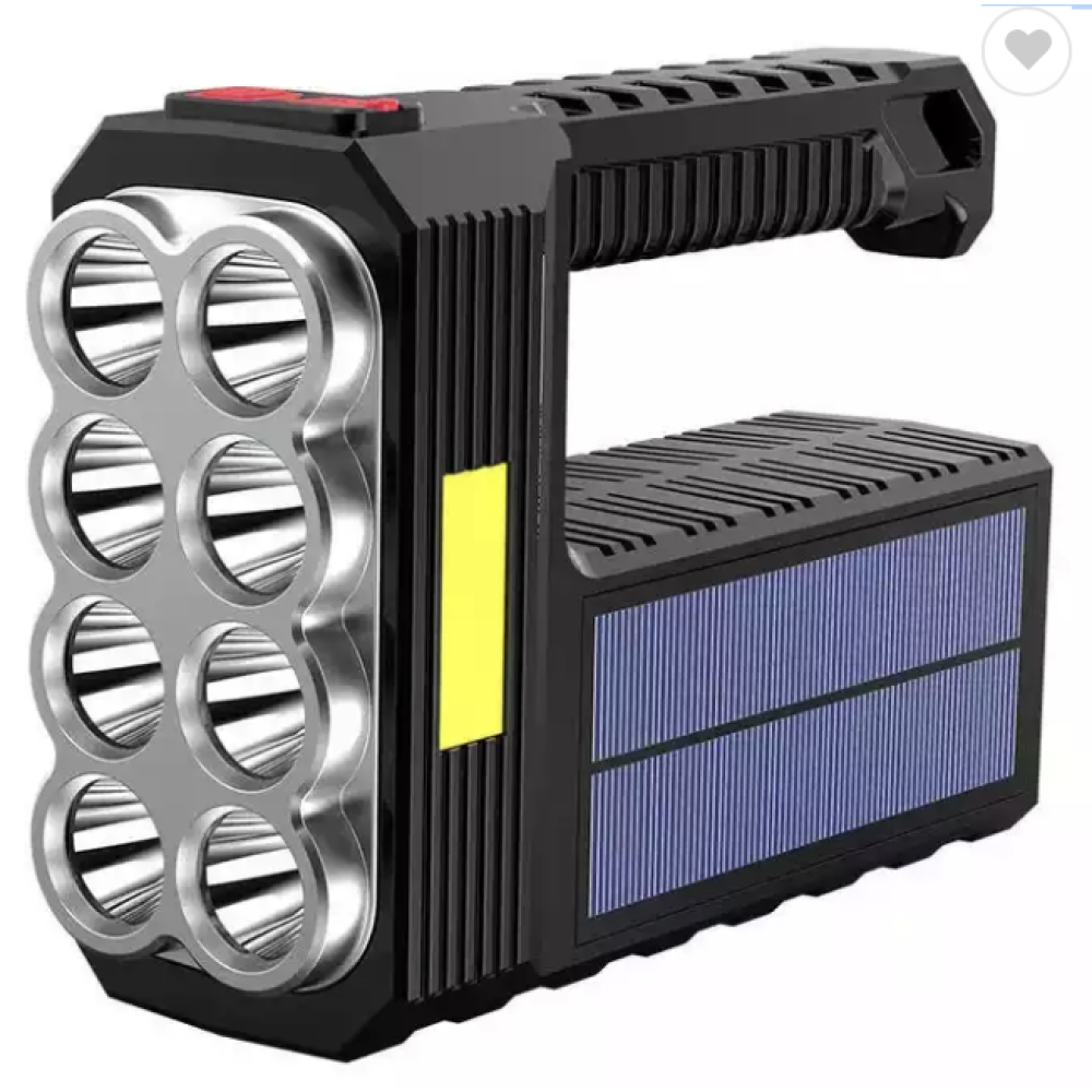 Ручний ліхтар Bailong 7701A, Акк., COB, Solar, MicroUSB