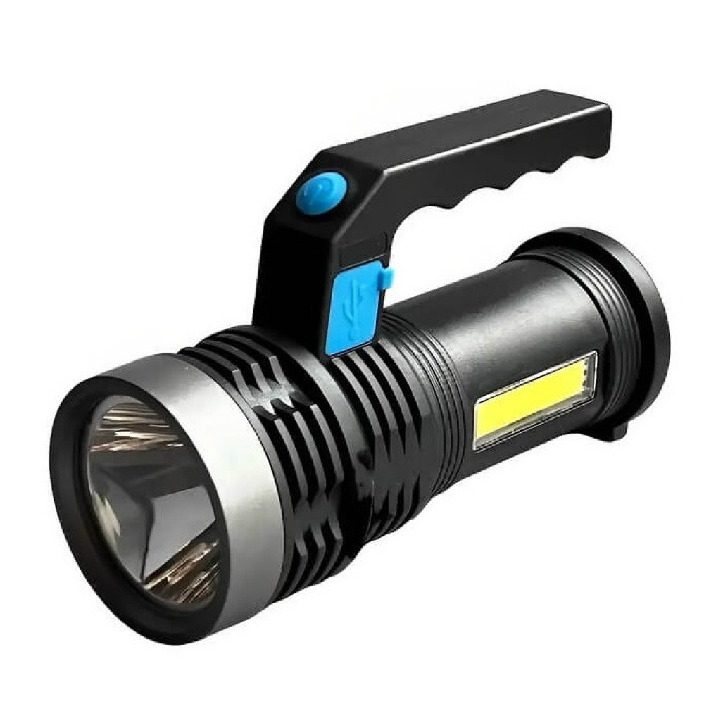 Ручний ліхтар BL-8205, вбудований акум, USB, індикатор зарядки