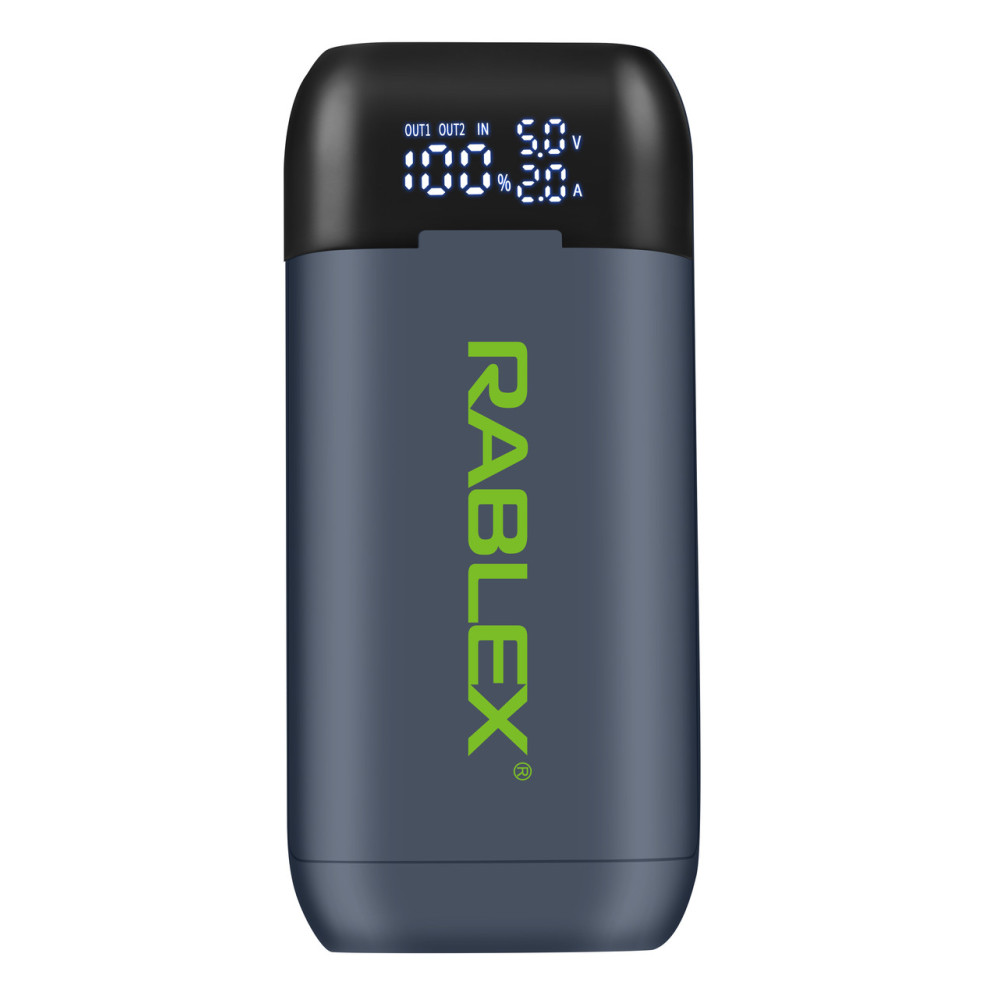 Зарядний пристрій Rablex RB410 з функцією Power Bank / 18650 / екран / type-c