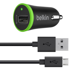 Автомобільний зарядний пристрій USB x 1 belkin, 10 WATT, 1.2 м кабель MicroUSB