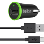 Автомобільний зарядний пристрій USB x 1 belkin, 10 WATT, 1.2 м кабель MicroUSB