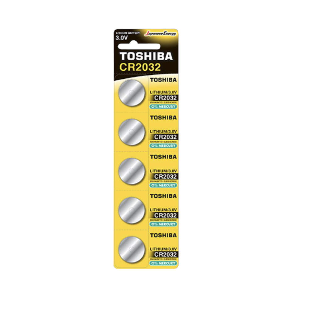 Батарейки-таблетки Toshiba CR2032 / 3V блістер 5шт.