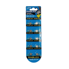 Батарейки-таблетки Rablex LR48/AG5/1.5V блістер 10шт.