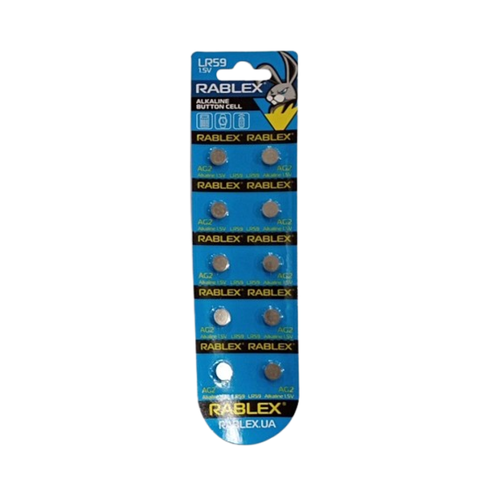 Батарейки-Таблетки Rablex LR56/AG2/1.5V блістер 10шт.
