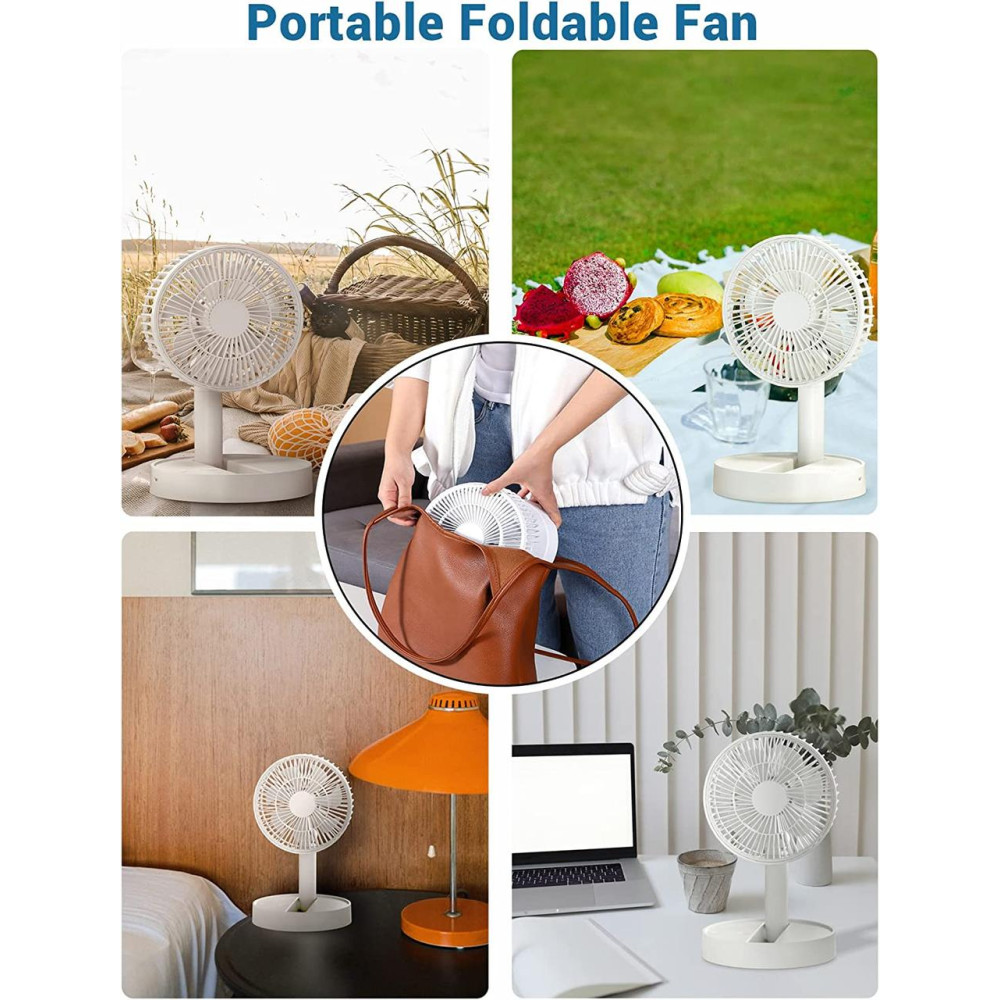 Настільний вентилятор складний USB міні-вентилятор Folding Fan з акум. (WX6505)